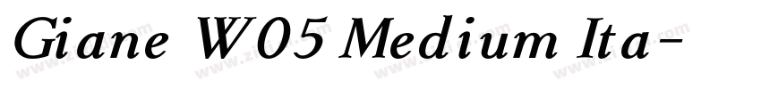 Giane W05 Medium Ita字体转换
